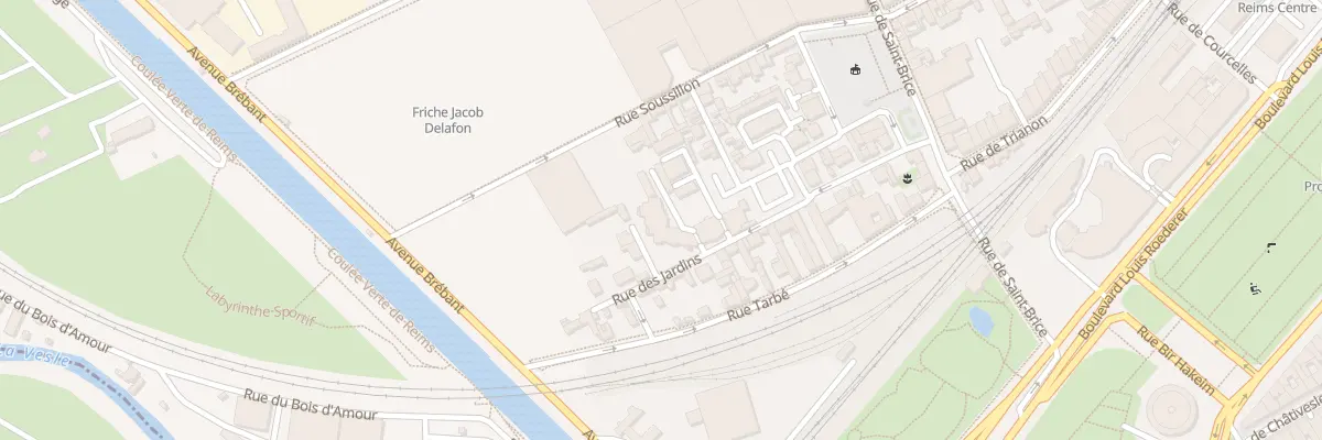 Plan du 20 Rue des Jardins à Reims
