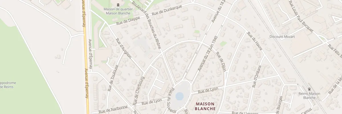 Plan du 16 Bd des Bouches du Rhône à Reims