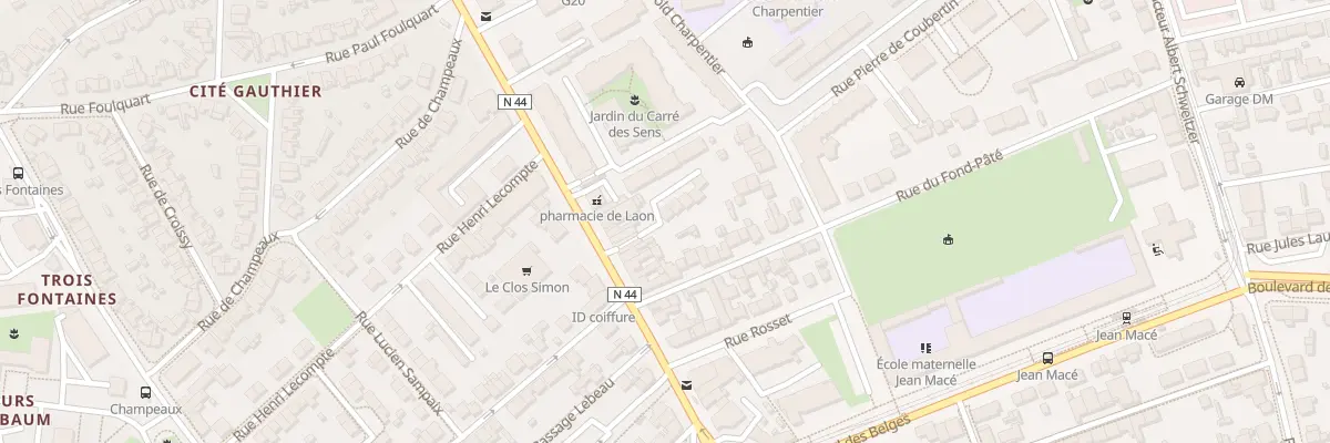 Plan du 404 Av de Laon à Reims
