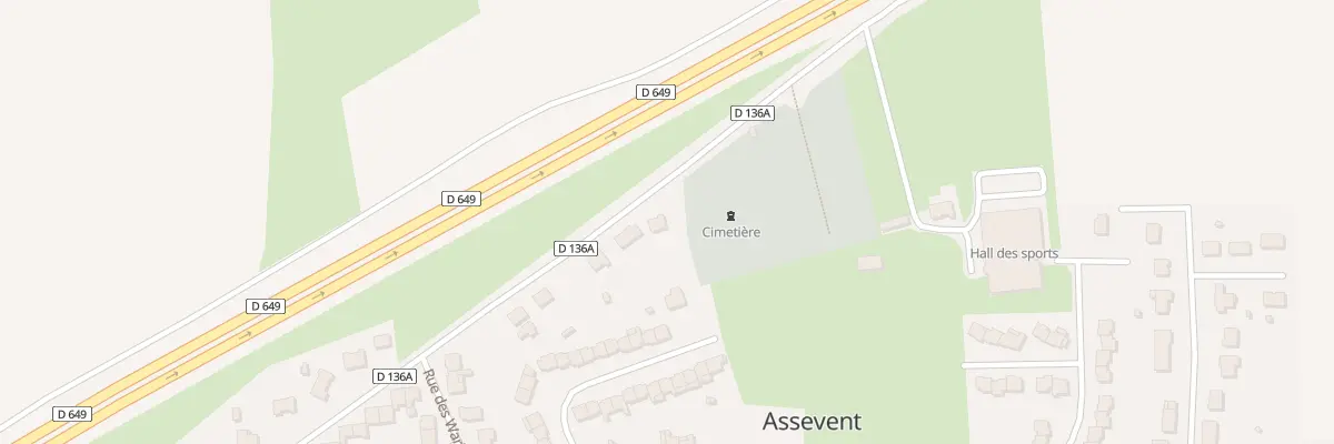 Plan du 136 Rue du Maréchal Delattre à Assevent