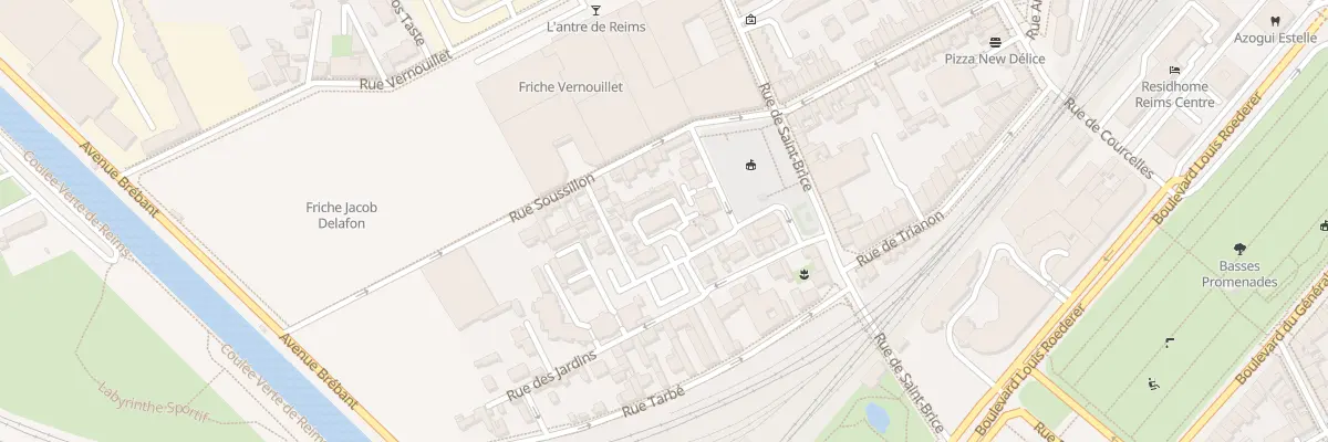 Plan du 13 Pl Sainte-Claire à Reims