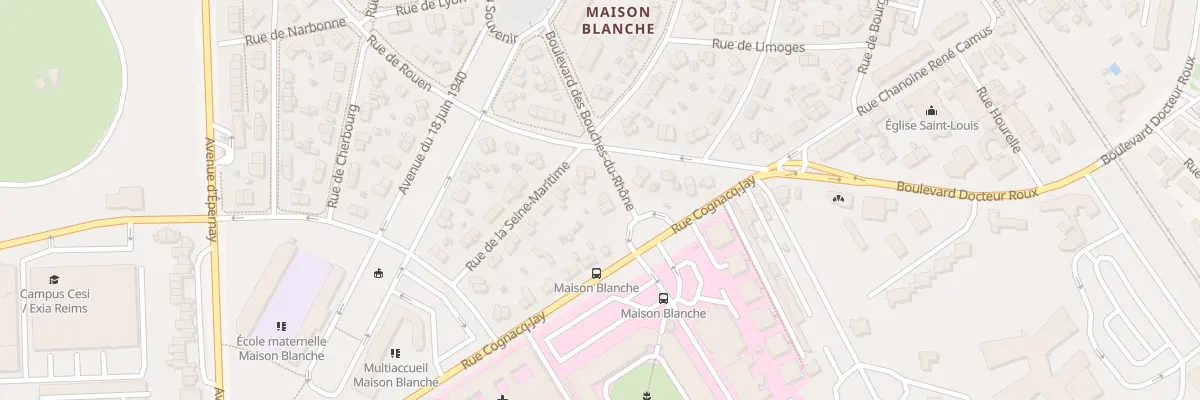 Plan du 3 Bd des Bouches du Rhône à Reims