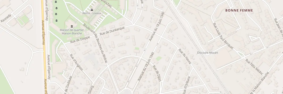 Plan du 39 Av du 18 Juin 1940 à Reims