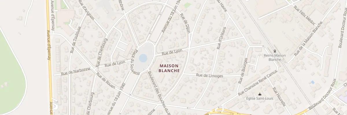 Plan du 3 Rue de Lyon à Reims