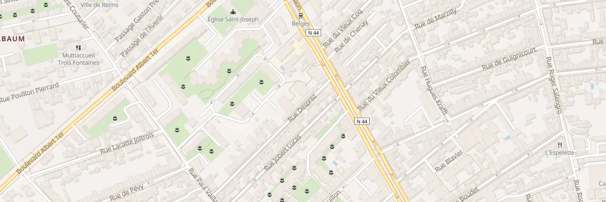 Plan du 8 Rue Desprez à Reims