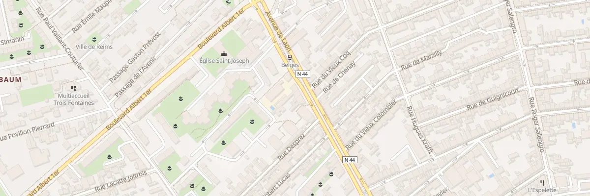 Plan du 307B Av de Laon à Reims