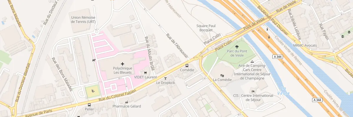 Plan du 10 Rue du Colonel Fabien à Reims