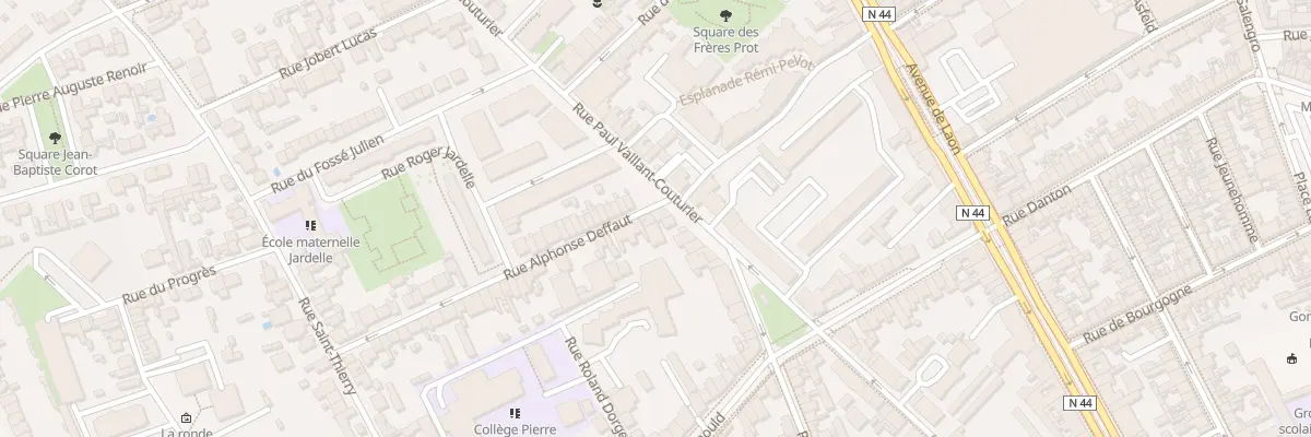 Plan du 1 Rue Alphonse Deffaut à Reims