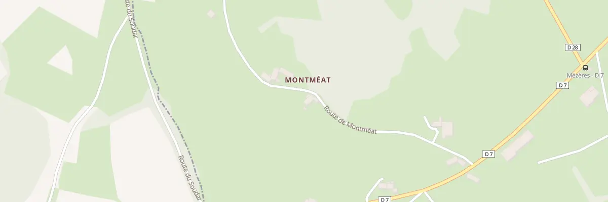Plan du 536 Rte de Montméat à Mézères