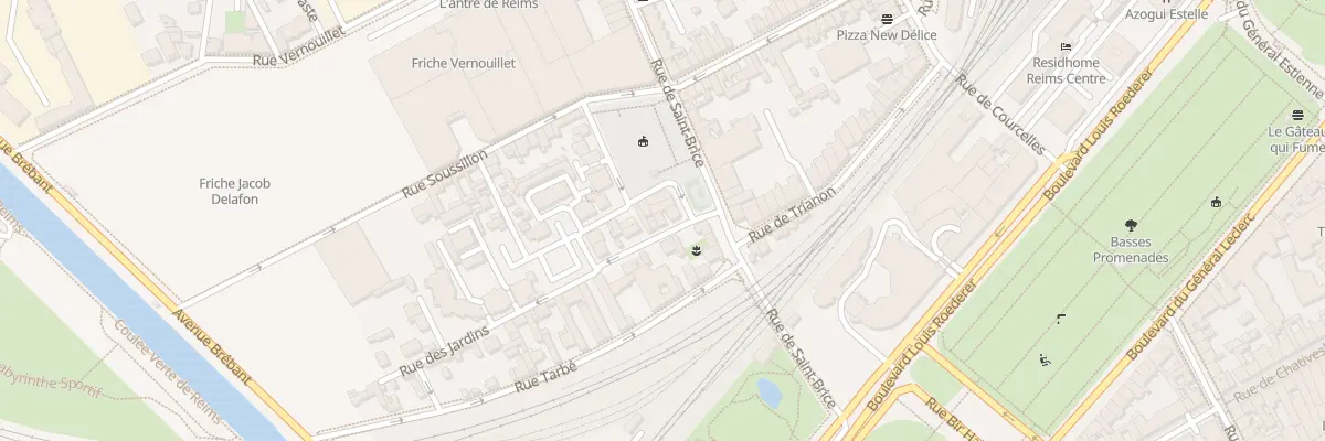 Plan du 2 Rue des Jardins à Reims