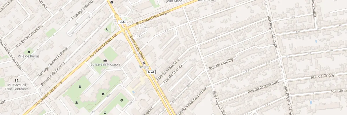 Plan du 7 Rue du Vieux Coq à Reims