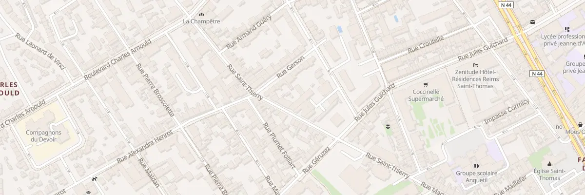 Plan du 26 Rue Saint-Thierry à Reims