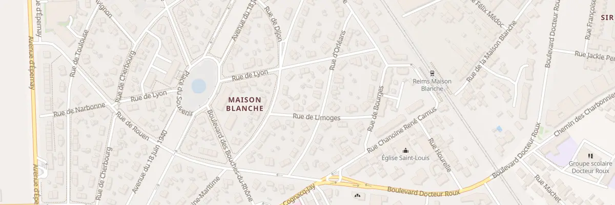 Plan du 10 Rue de Limoges à Reims
