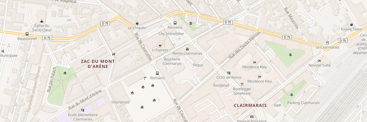 Plan du 85 Rue du Mont d’Arène à Reims