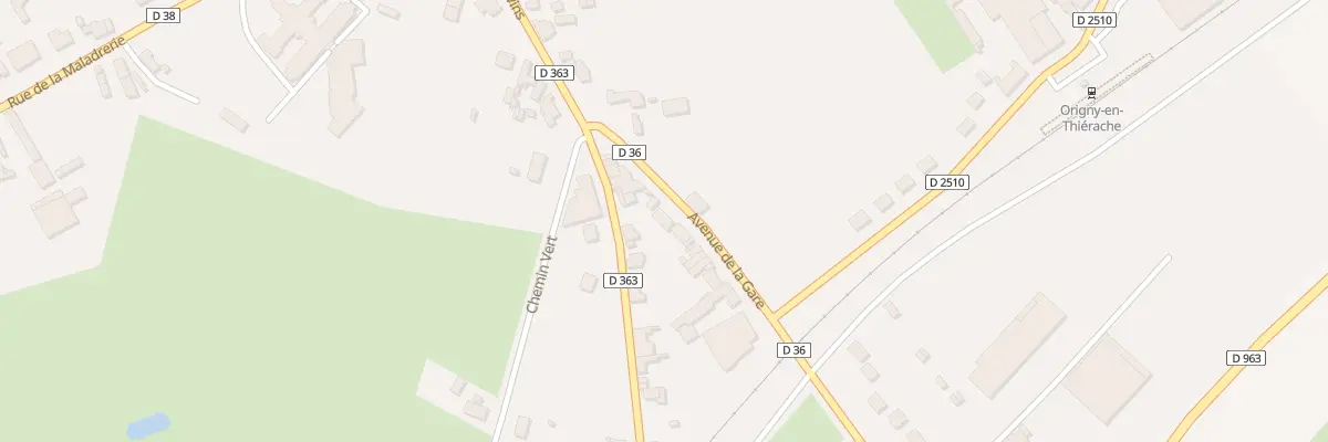 Plan du 2 Av de la Gare à Origny-en-Thiérache