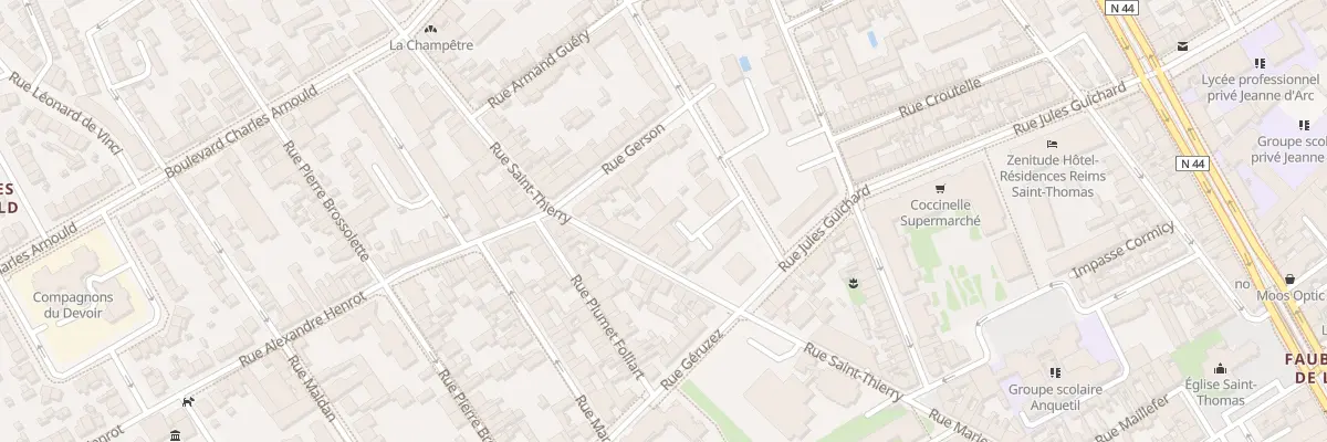 Plan du 24 Rue Saint-Thierry à Reims