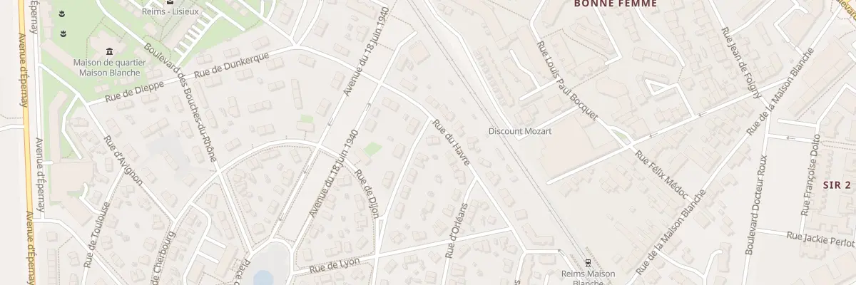 Plan du 20 Rue de Bordeaux à Reims