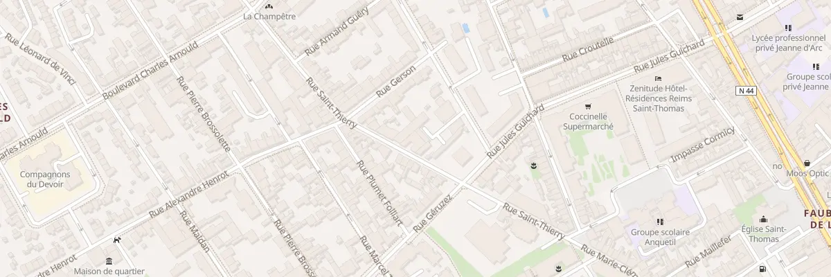 Plan du 22 Rue Saint-Thierry à Reims
