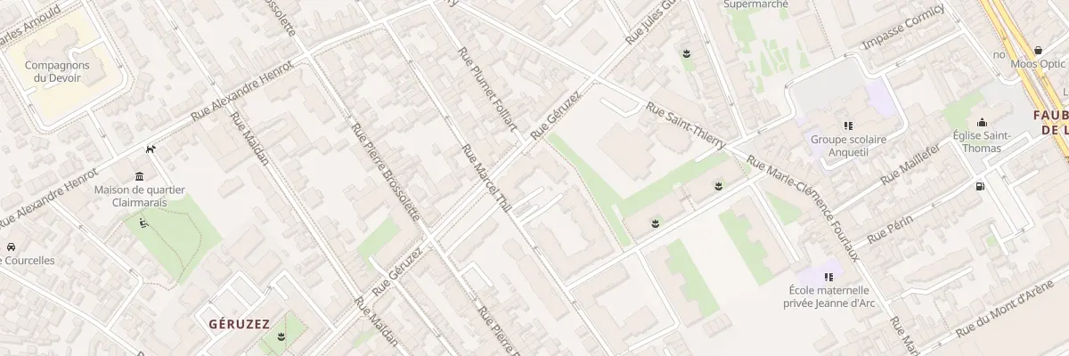 Plan du 3 Rue Géruzez à Reims