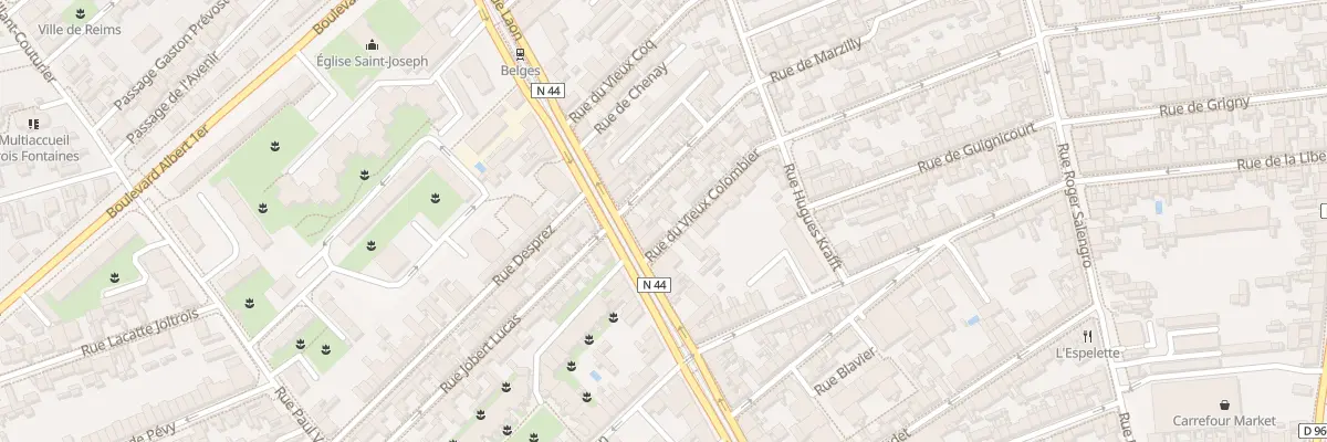 Plan du 3 Rue du Vieux Colombier à Reims