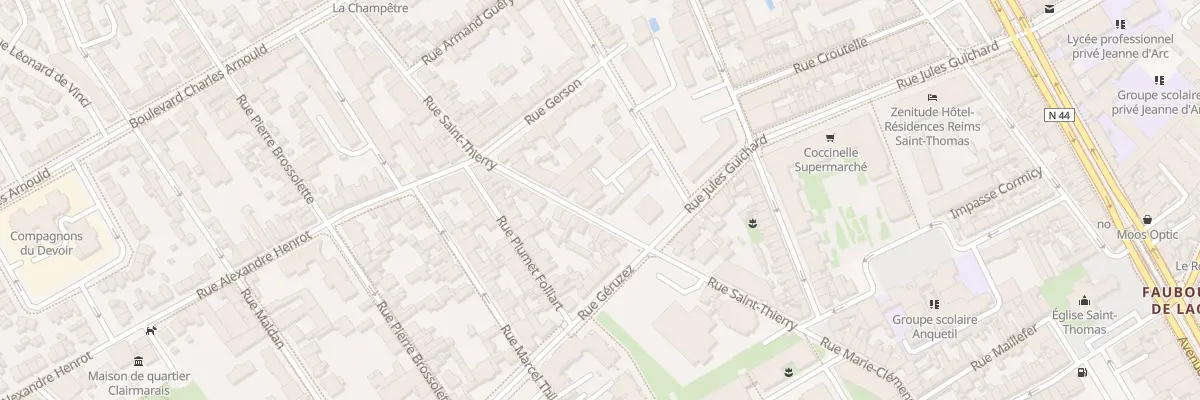 Plan du 20 Rue Saint-Thierry à Reims