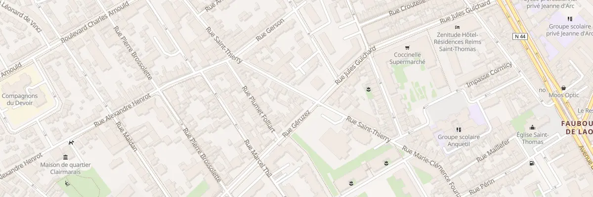 Plan du 23 Rue Saint-Thierry à Reims