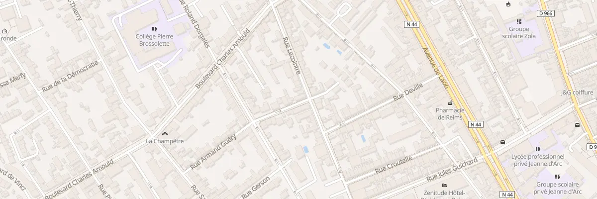 Plan du 2 Rue Armand Guéry à Reims