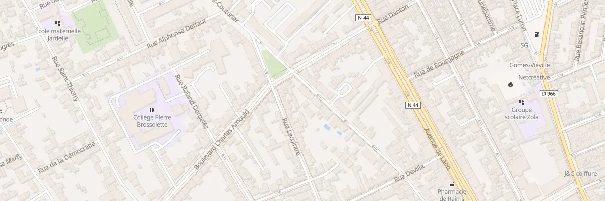 Plan du 93B Rue P Vaillant Couturier à Reims