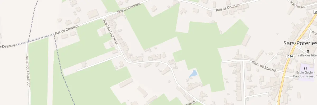 Plan du 37 Rue Léo Lagrange à Sars-Poteries