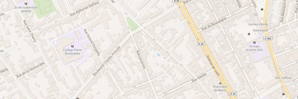 Plan du 89 Rue P Vaillant Couturier à Reims