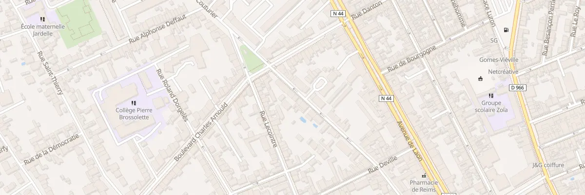 Plan du 91A Rue P Vaillant Couturier à Reims
