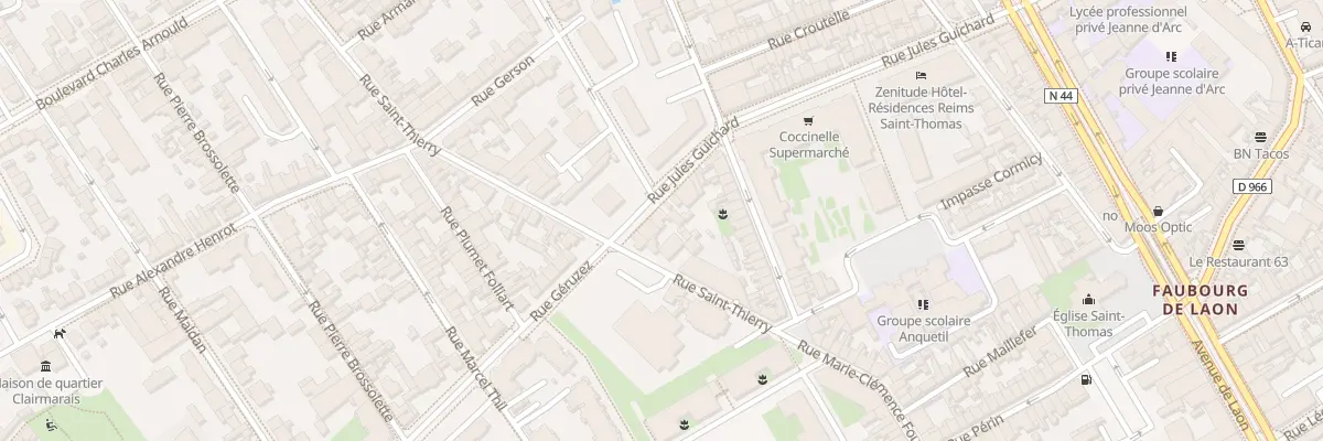 Plan du 21 Rue Jules Guichard à Reims