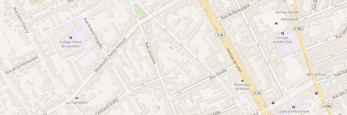 Plan du 77 Rue P Vaillant Couturier à Reims