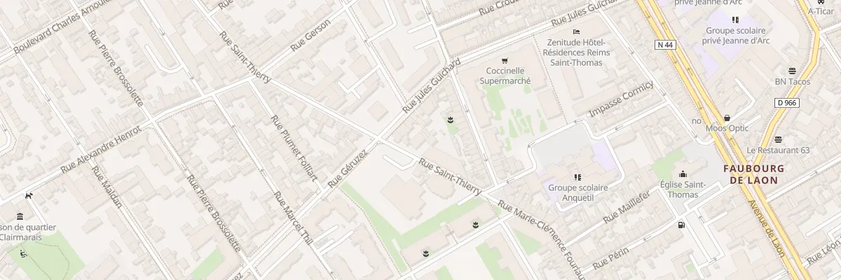 Plan du 10 Rue Saint-Thierry à Reims