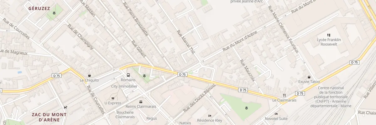 Plan du 90 Rue du Mont d’Arène à Reims