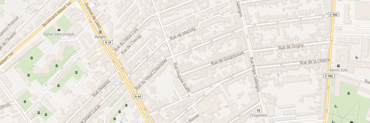 Plan du 24 Rue du Vieux Colombier à Reims