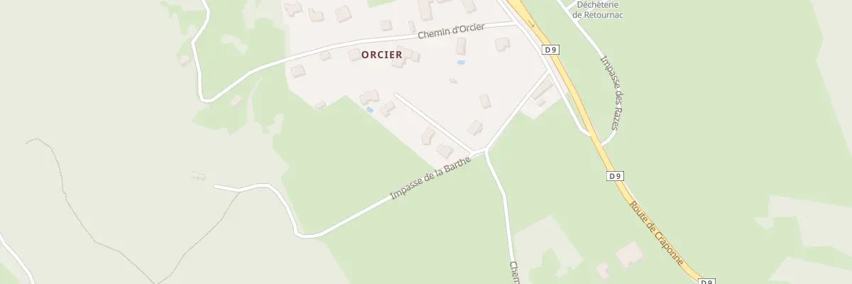Plan du 6004 Orcier à Retournac