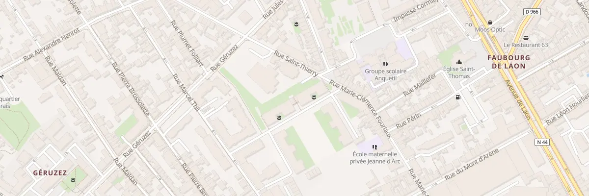 Plan du 65 Rue M Clemence Fouriaux à Reims
