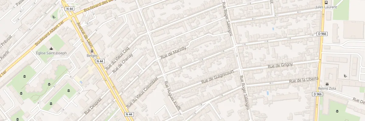 Plan du 29 Rue du Vieux Colombier à Reims