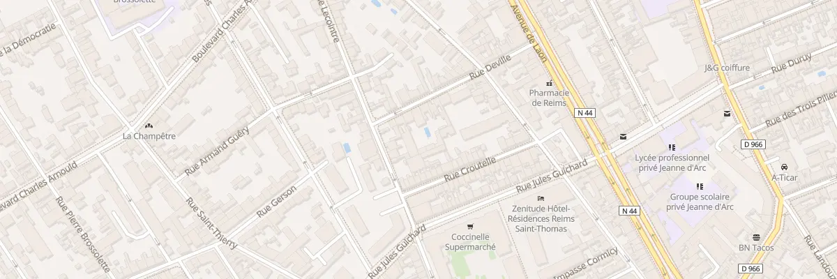 Plan du 33 Rue Deville à Reims
