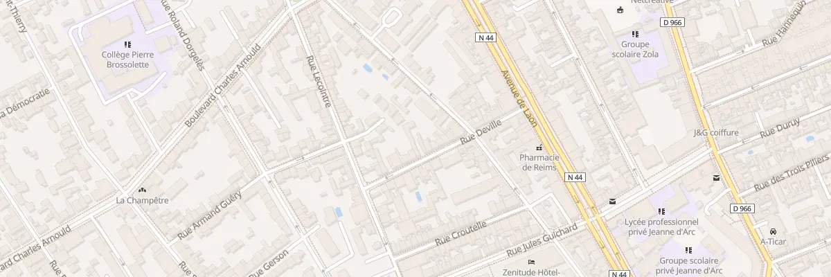Plan du 26 Rue Deville à Reims