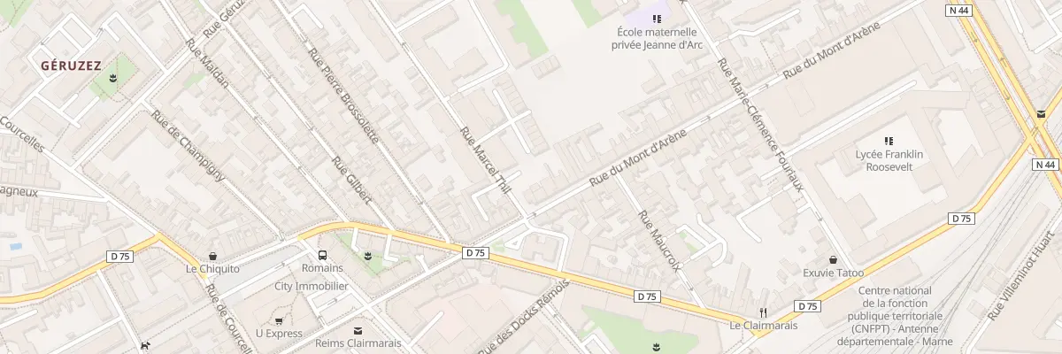 Plan du 80 Rue du Mont d’Arène à Reims