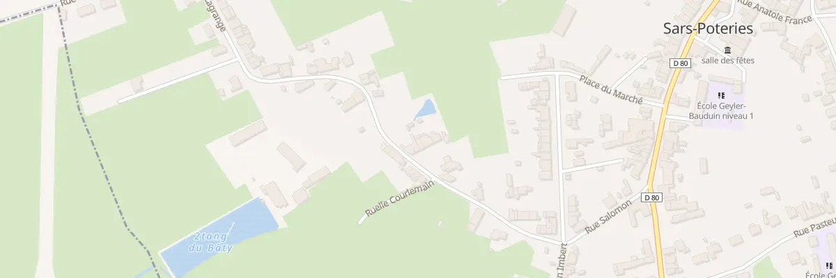 Plan du 25 Rue Léo Lagrange à Sars-Poteries