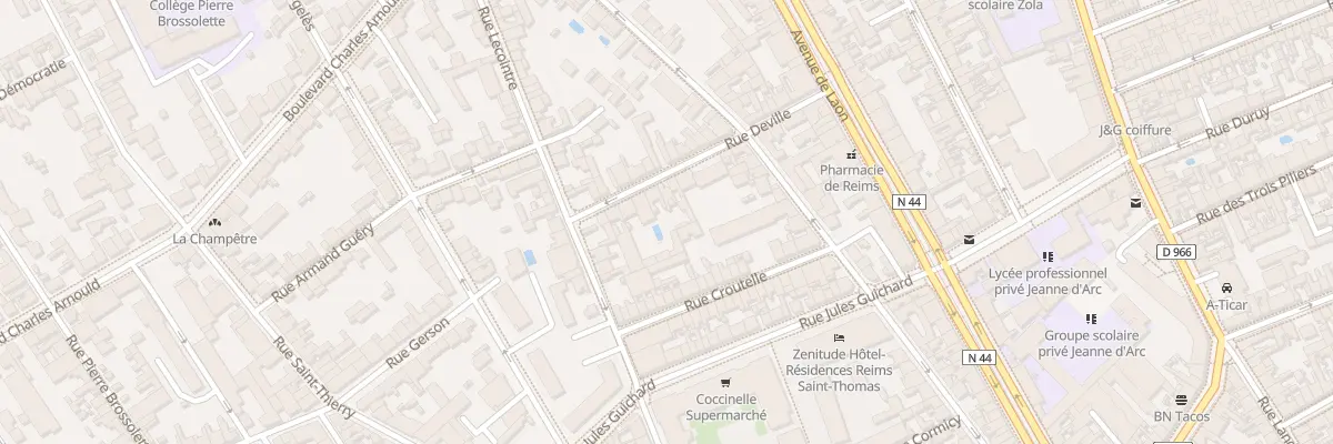 Plan du 29 Rue Deville à Reims