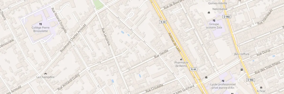Plan du 61 Rue P Vaillant Couturier à Reims