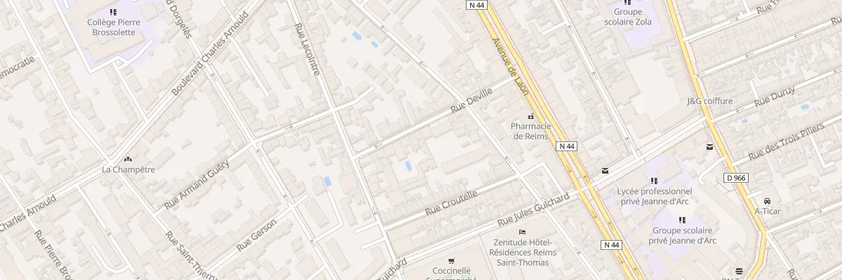 Plan du 25 Rue Deville à Reims