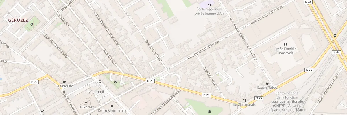 Plan du 78 Rue du Mont d’Arène à Reims