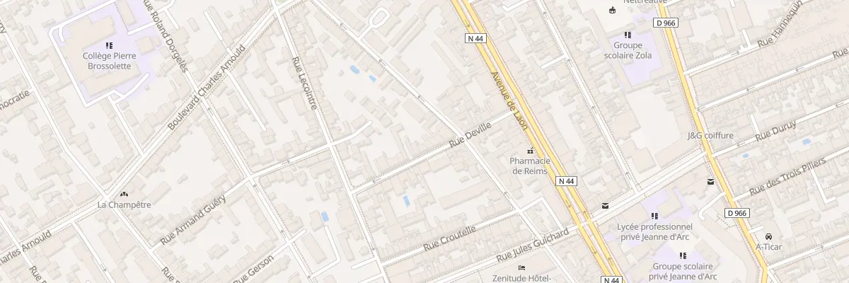 Plan du 20 Rue Deville à Reims