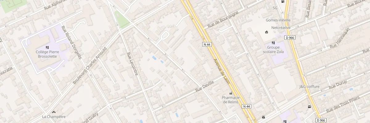 Plan du 82 Rue P Vaillant Couturier à Reims