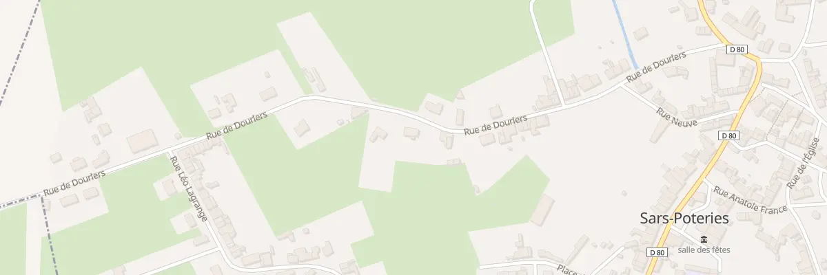 Plan du 33B Rue de Dourlers à Sars-Poteries